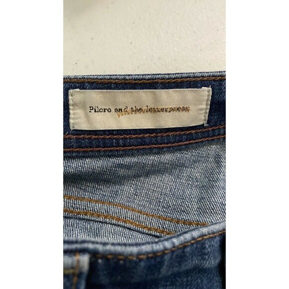 Anthropology Pilcro The Letterpress Hyphen Distress Cuffed Jeans 28x29 Stretch - Picture 6 of 10